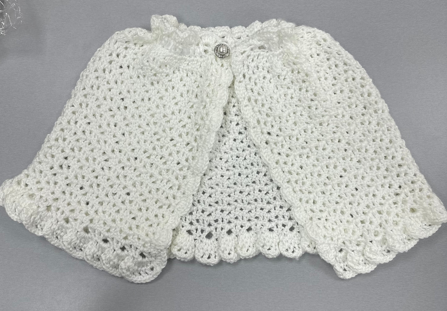 Hand crochet knit cape/ shawl