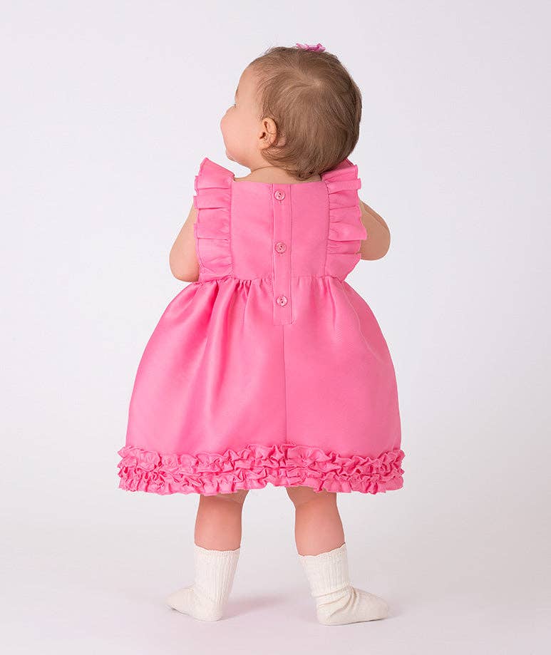 Sakura Ruffles Baby Dress: Sakura / Pink