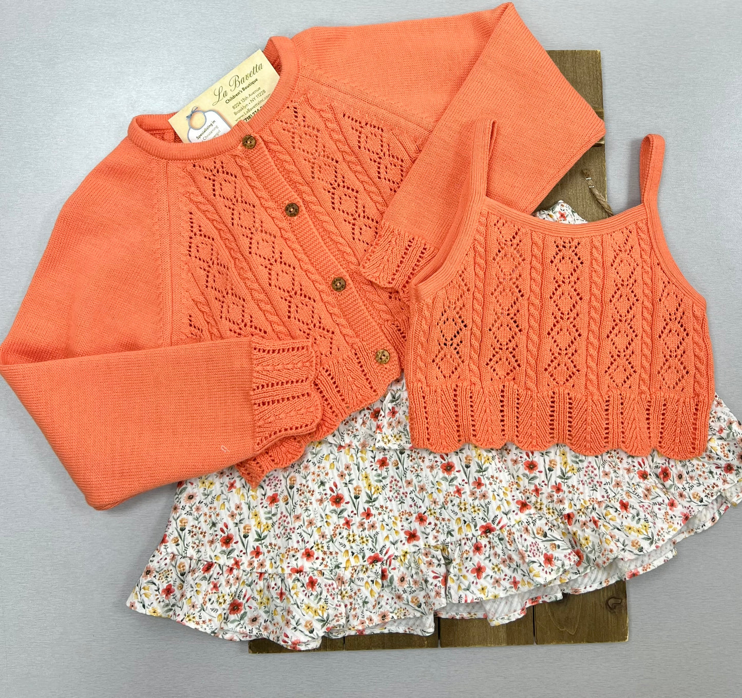 Girls 3pc knit sweater/skirt set