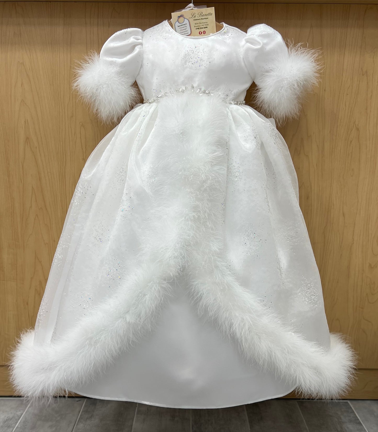 Mariana Marabou christening Dress