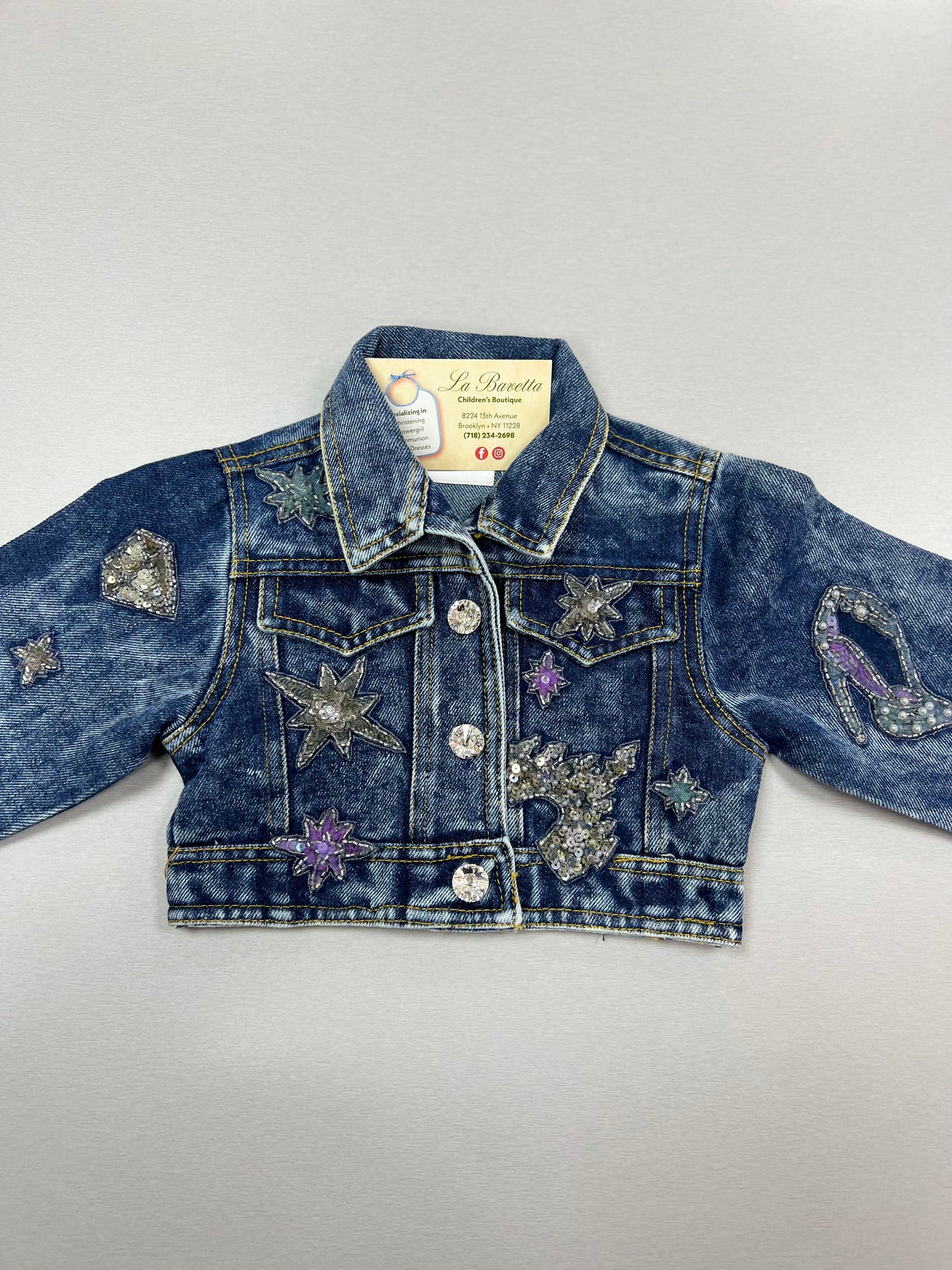 Princess Denim jacket by ooh la la couture