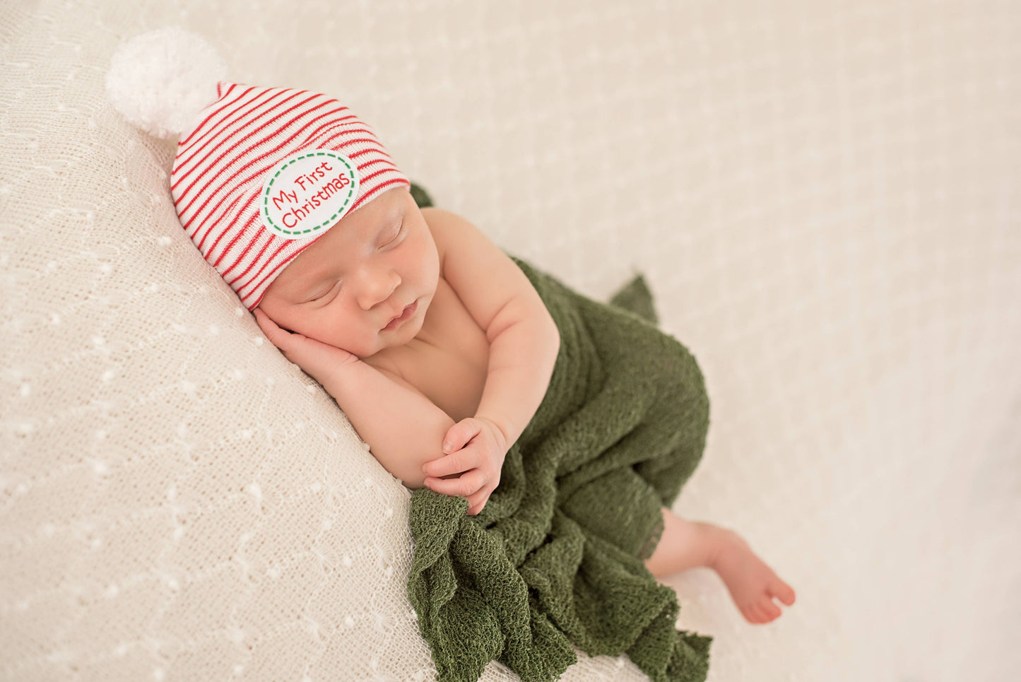 MY FIRST CHRISTMAS POM HAT