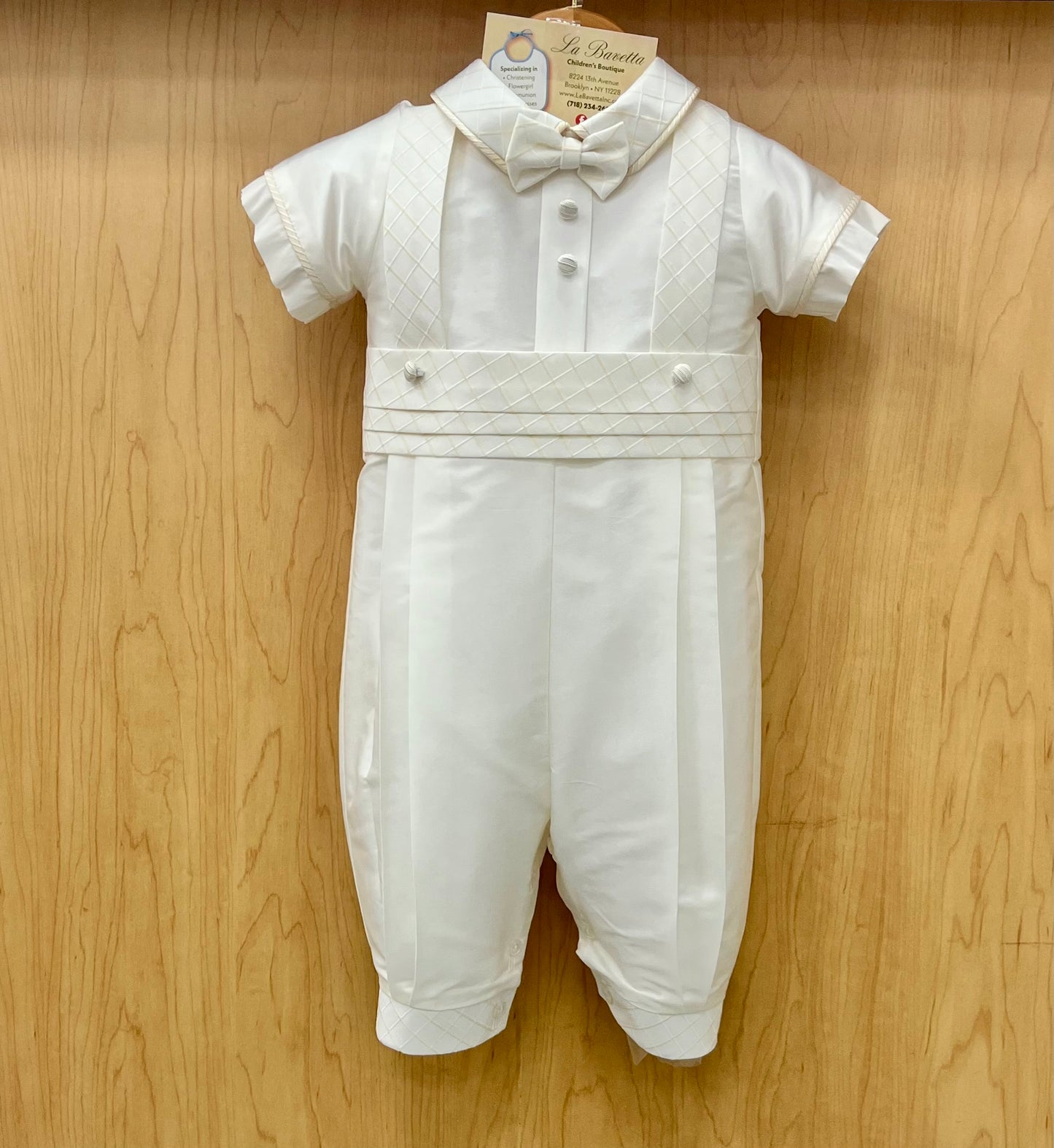 Piccolo Bacio Roland Silk Baptism Suit