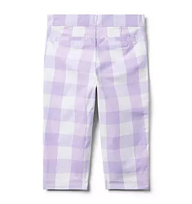 Gingham peplum 2pc pants set 20062835