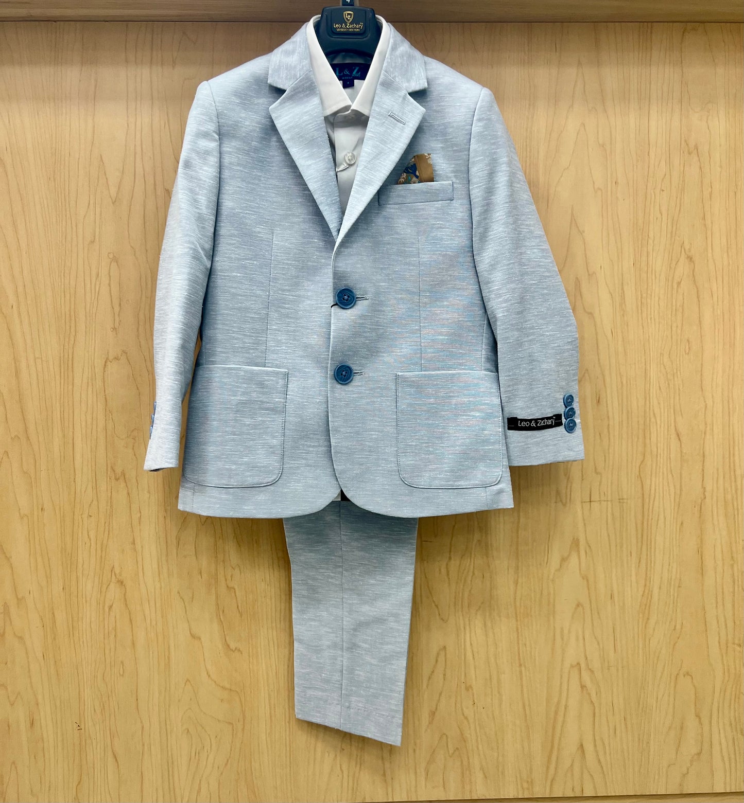 Leo and zachary chambray Blue suit