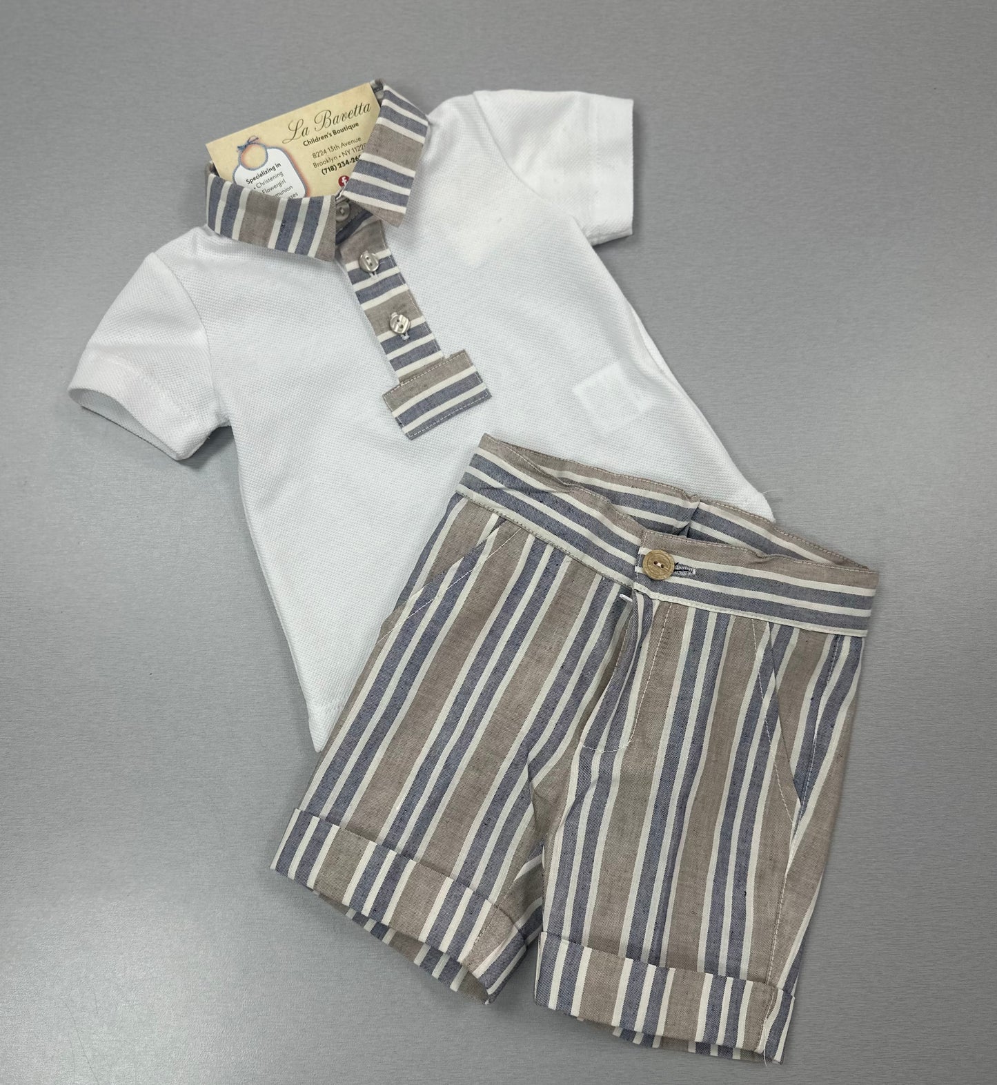 Bimbalo Brown shorts set for Boys | La Bavetta | New York