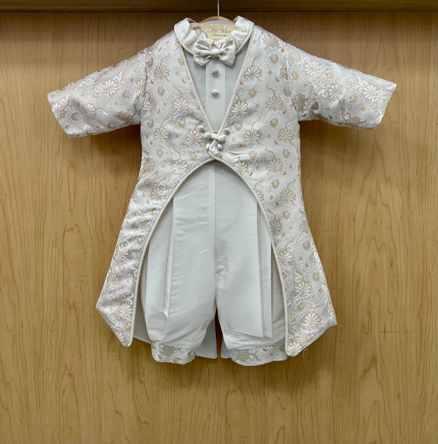 Piccolo Bacio Rocco Gold Christening suit