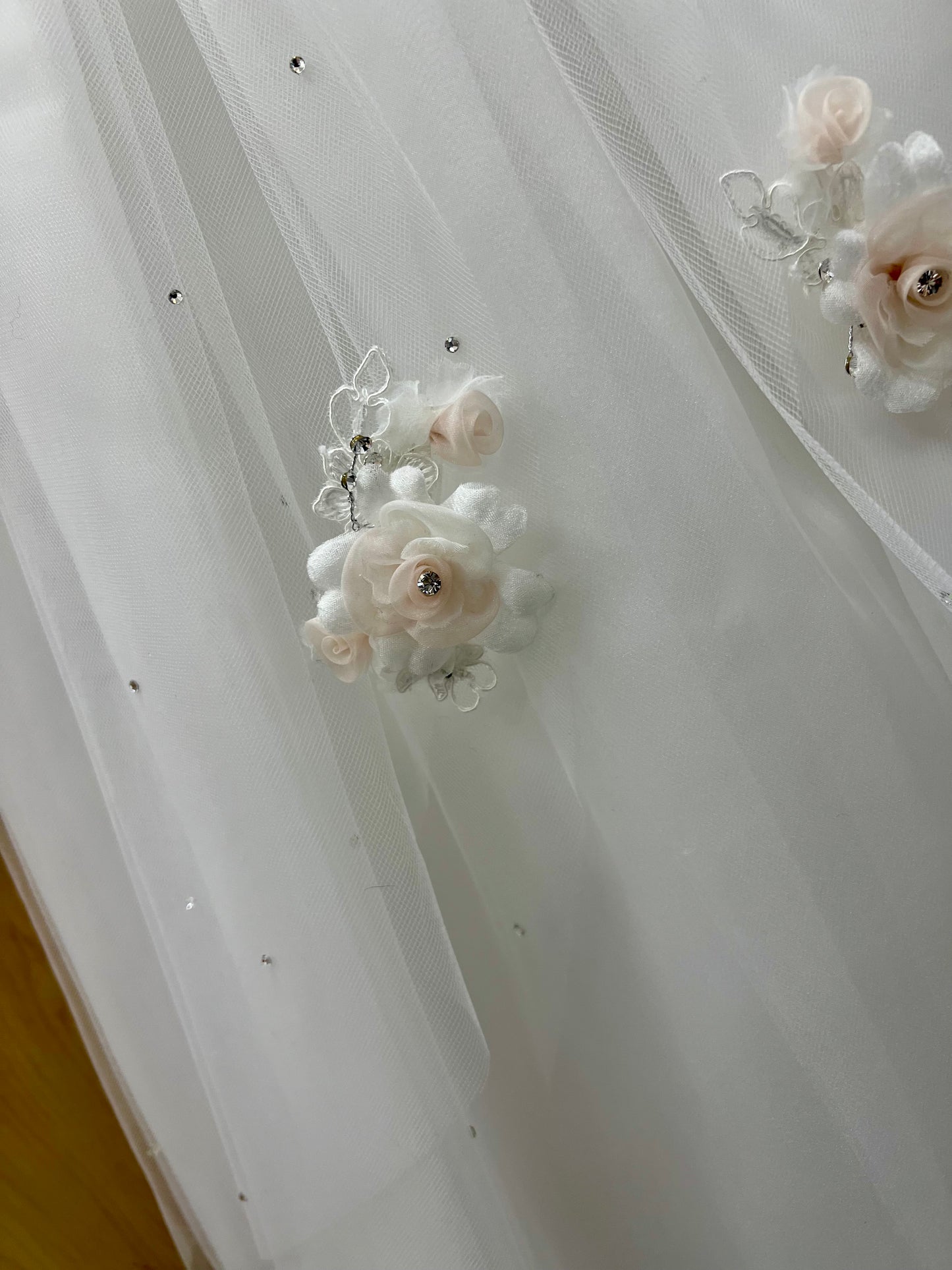 Aurora christening dress Dress with blush flowers