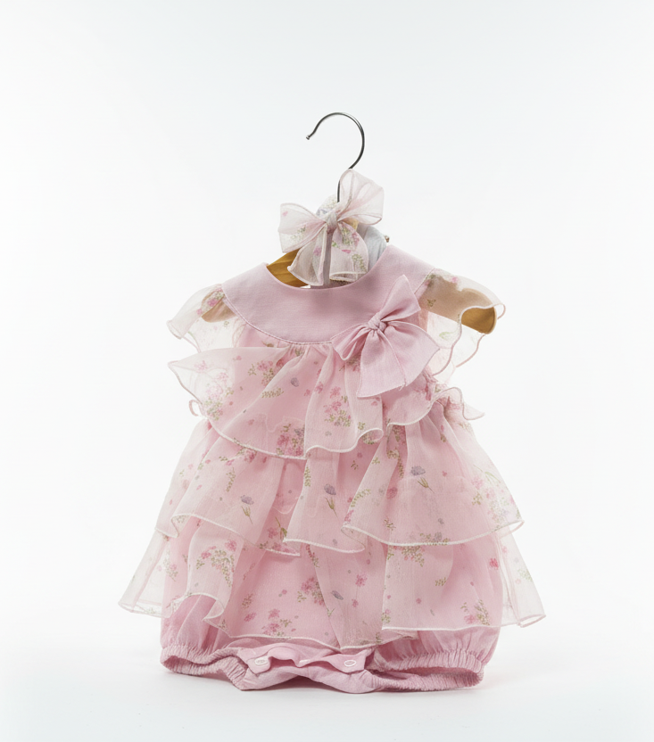 Rosa Bloom Tiered Ruffle Romper