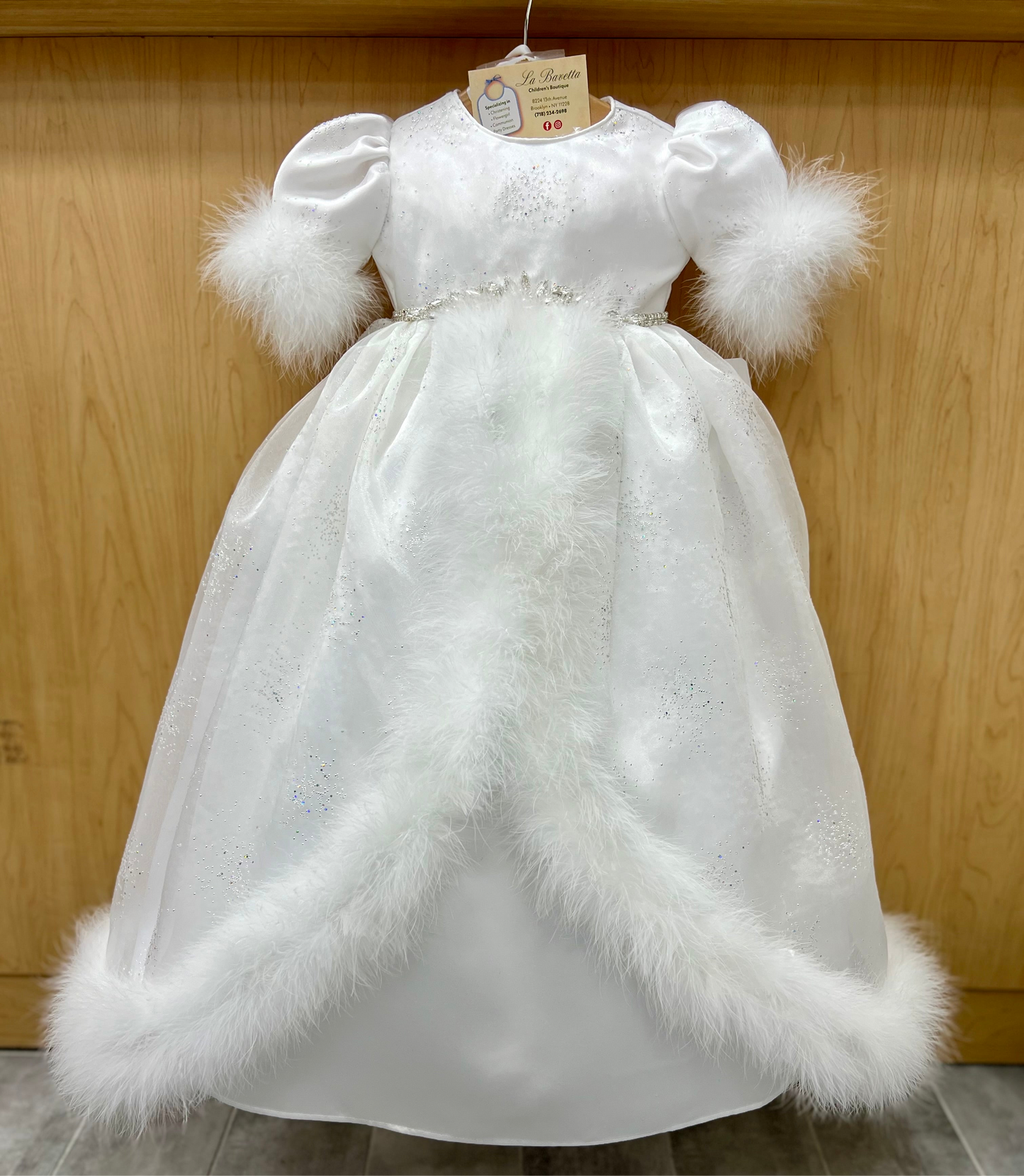 Mariana Marabou christening Dress