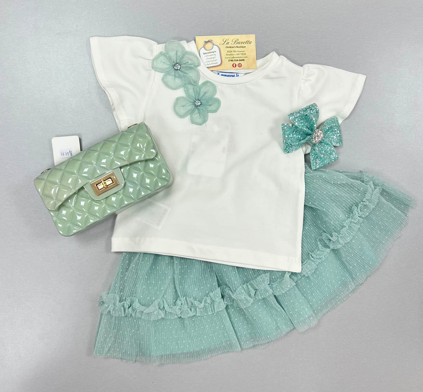 2pc girls skirt set