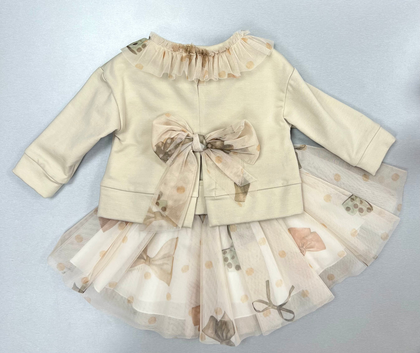 2pc Gold tone skirt set Made In Italy