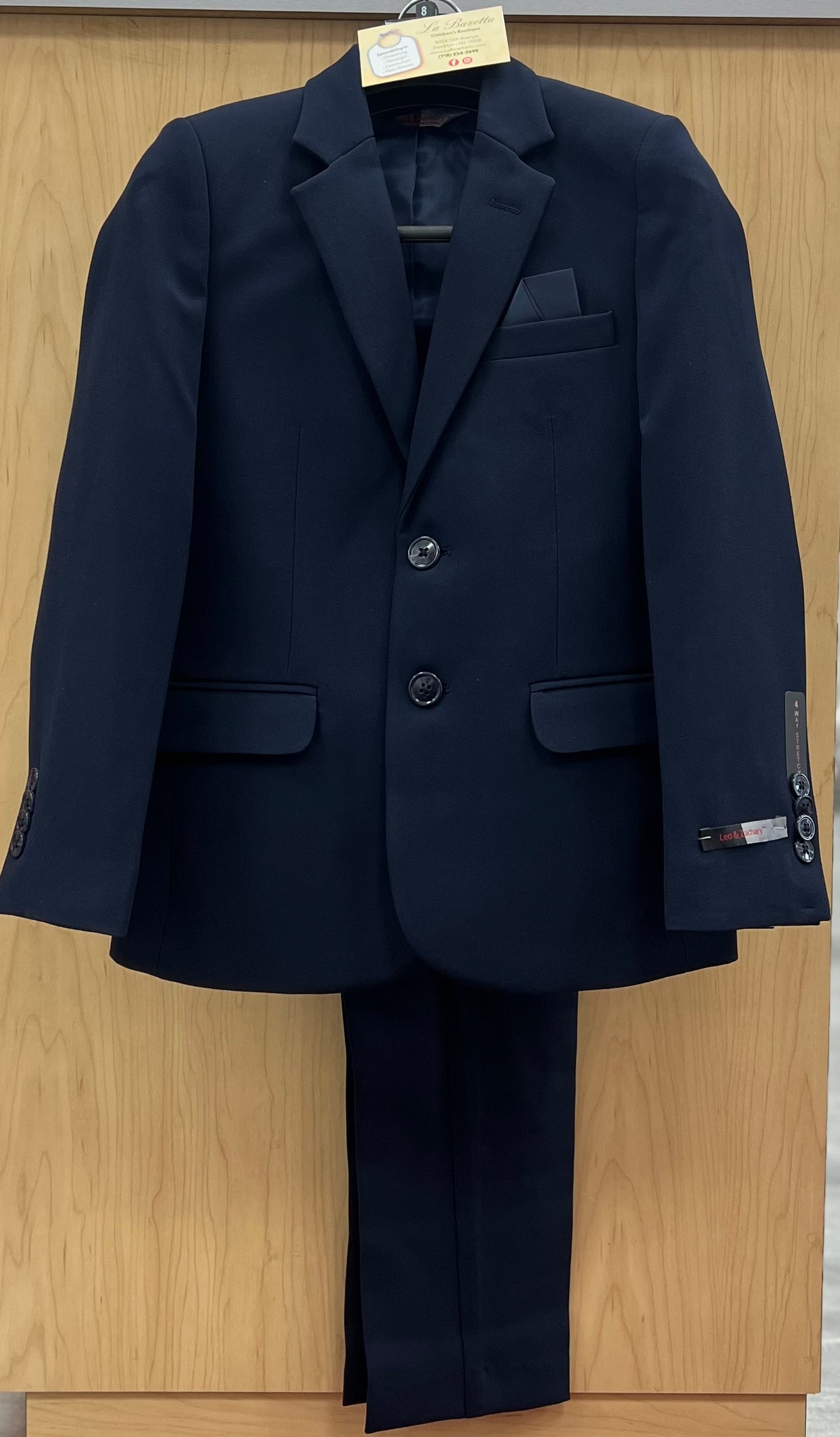 Leo & Zachary BLZ-508 Navy Blue Boys Communion suit