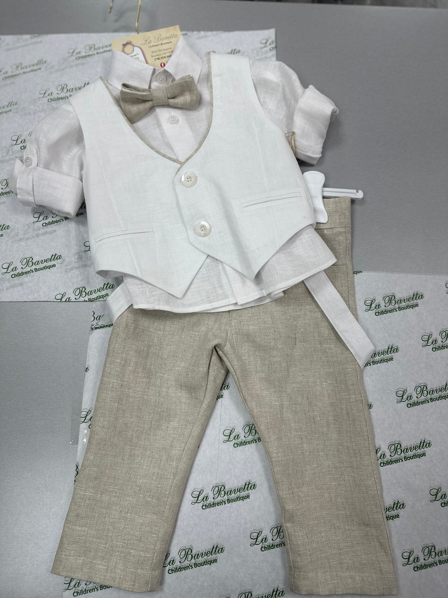 Dolce bambini 8539 boys linen set