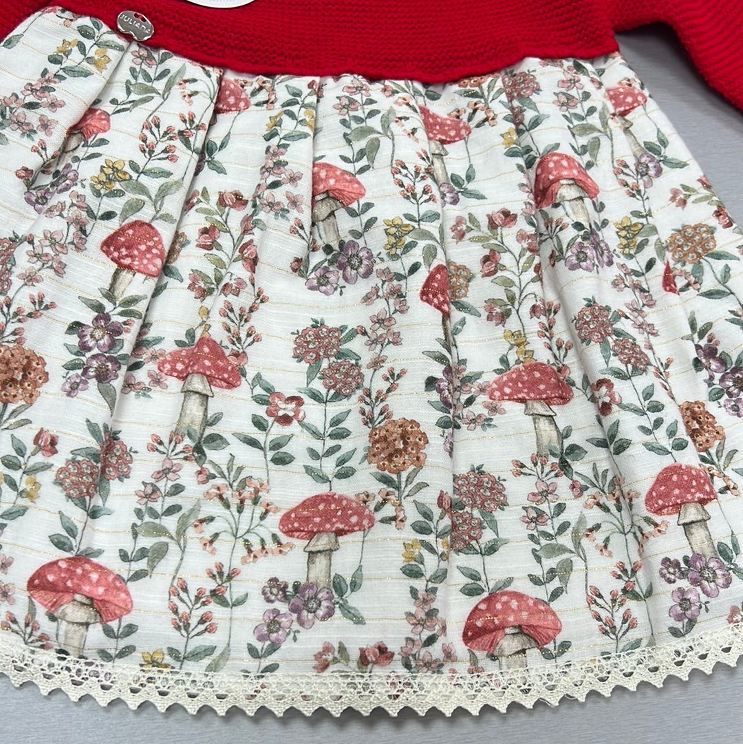 Red knit top J6138