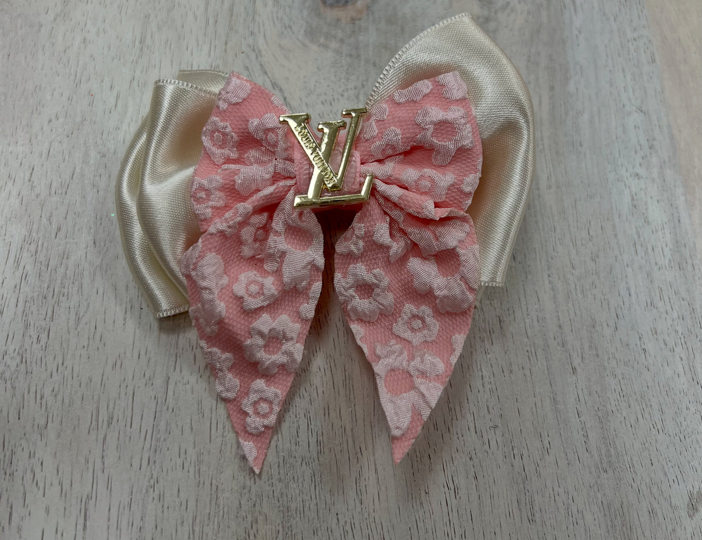 Pink & Ivory Hair Clip