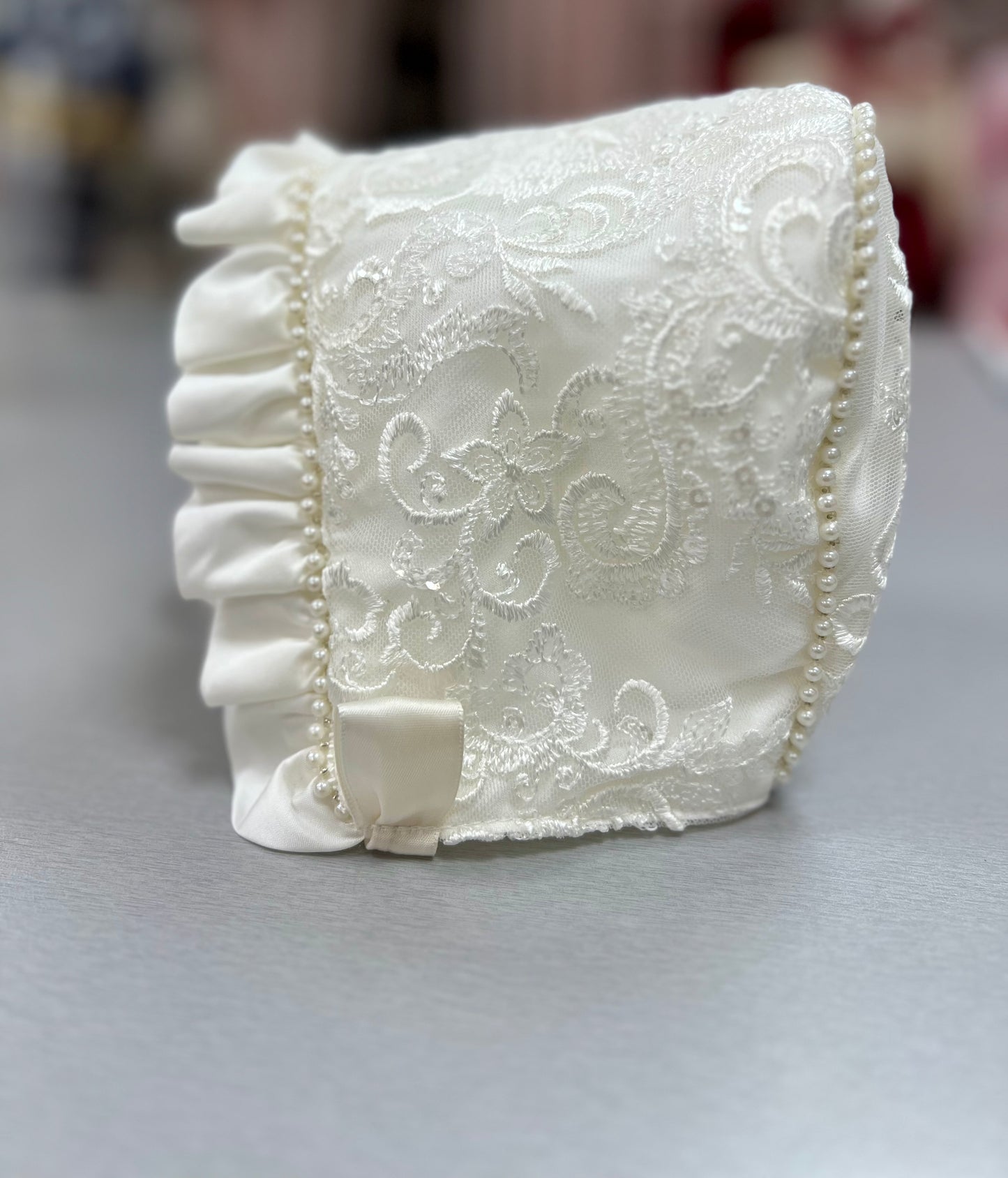 Rosy christening romper/ Dress with coat