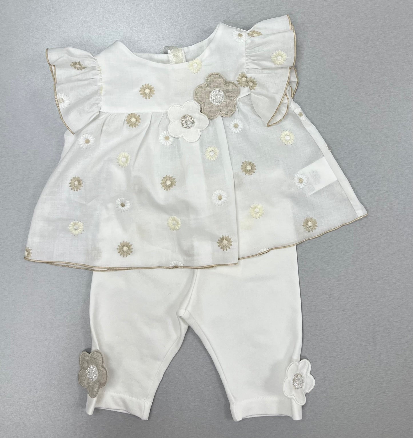 Baby Girl Floral Embroidered 2-Piece Set