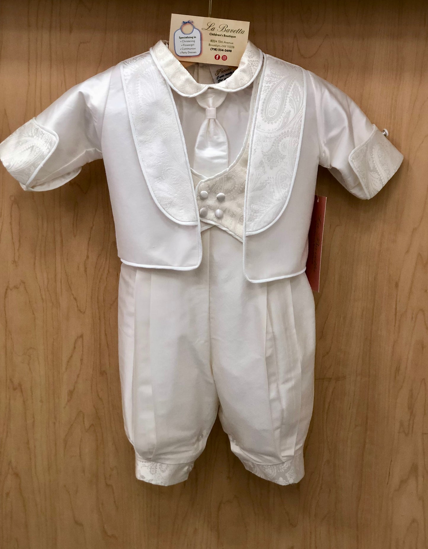 Piccolo Bacio Antony christening/ Baptism suit