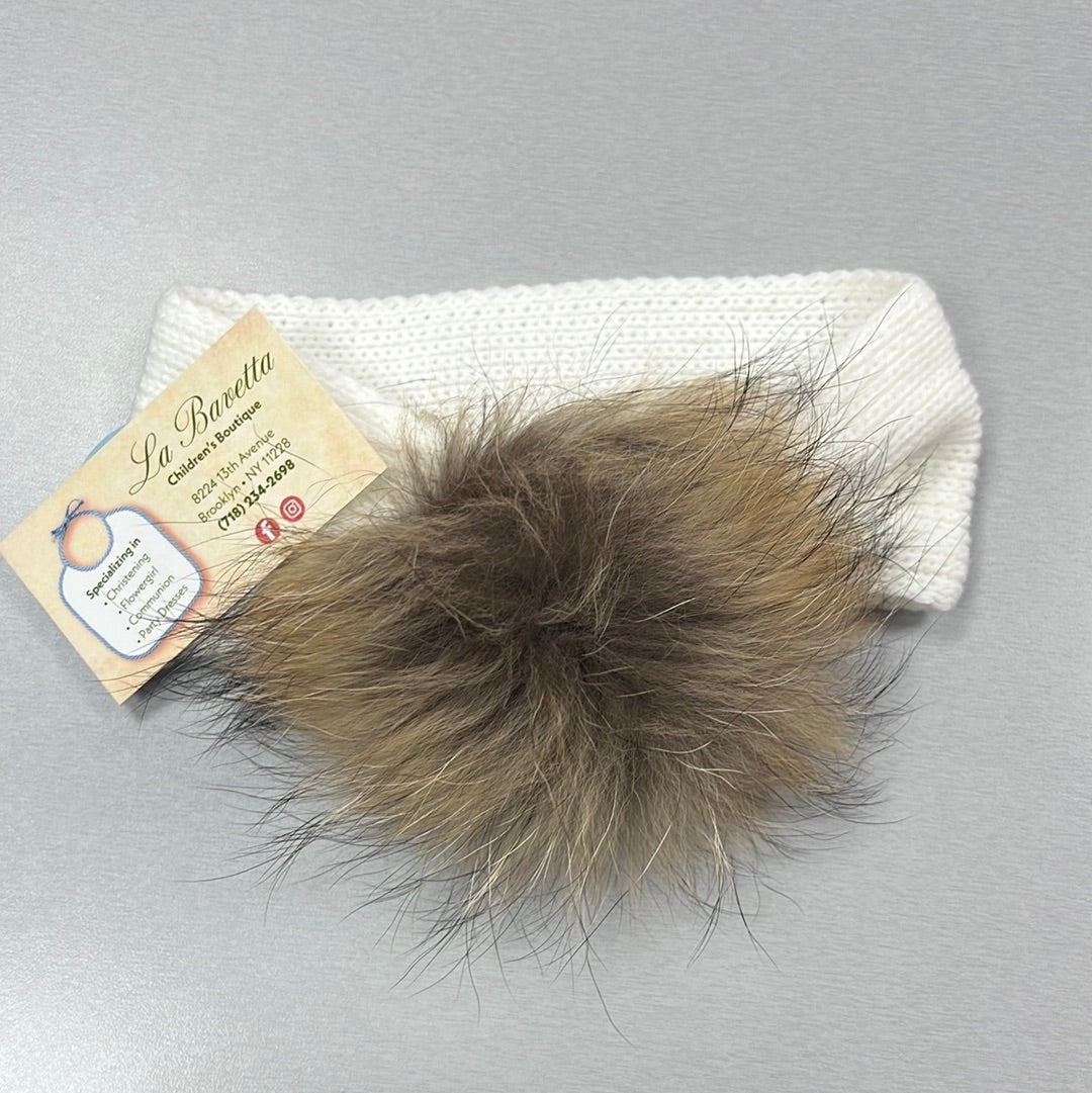 Fur pompom Headband J6222