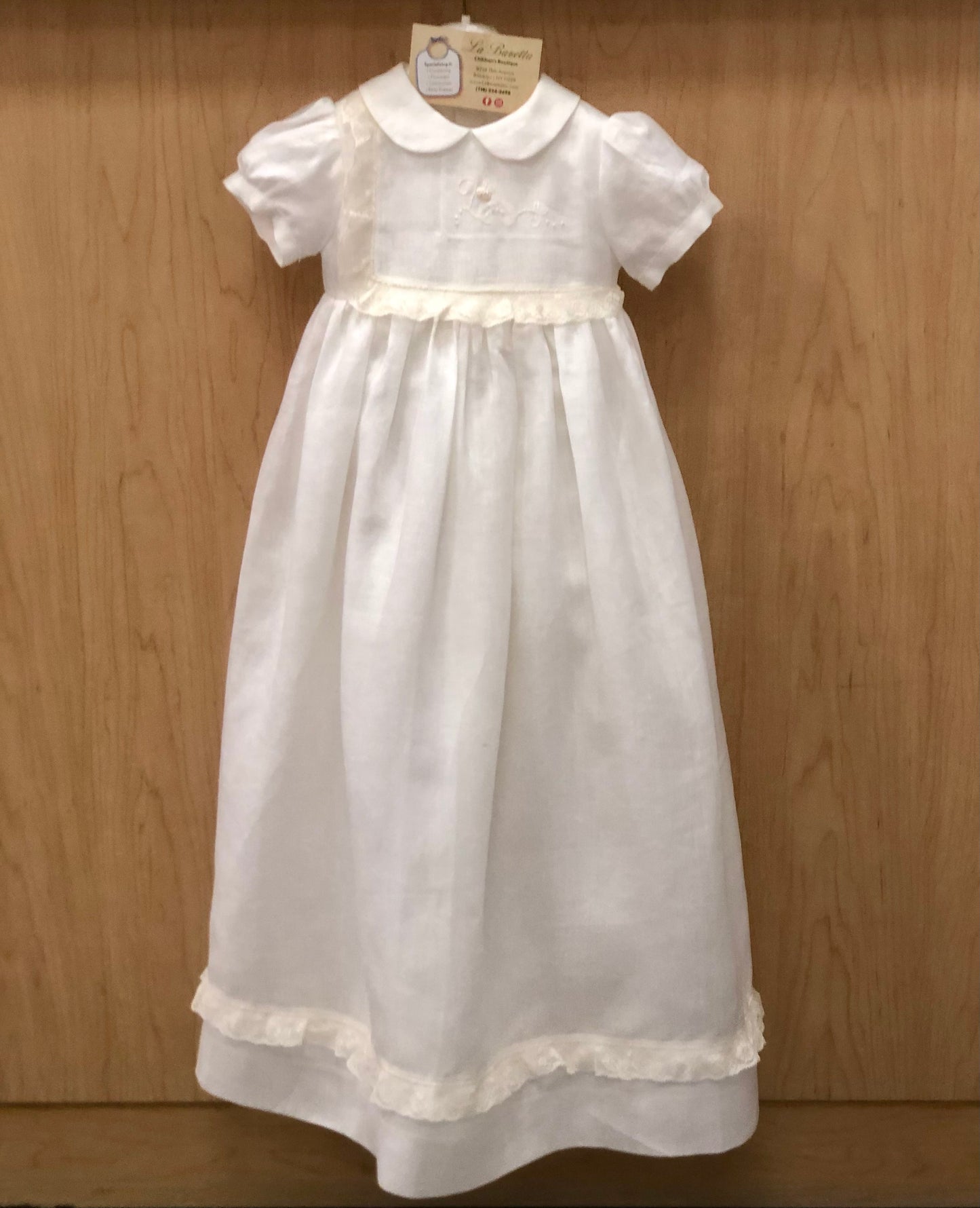 Italian Linen christening dress Bimbalo