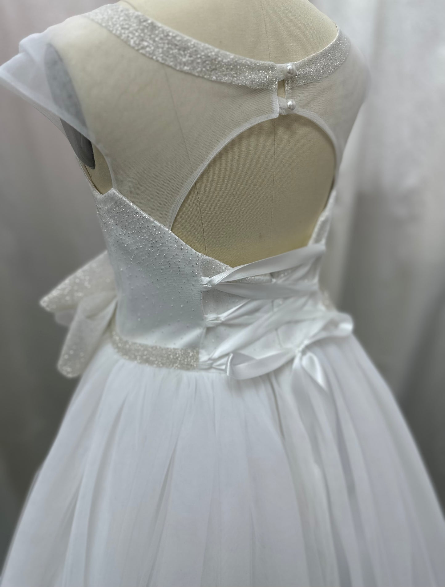 Michelina Bimbi Made in Italy Communion Dress with Shimmer Detail J38008