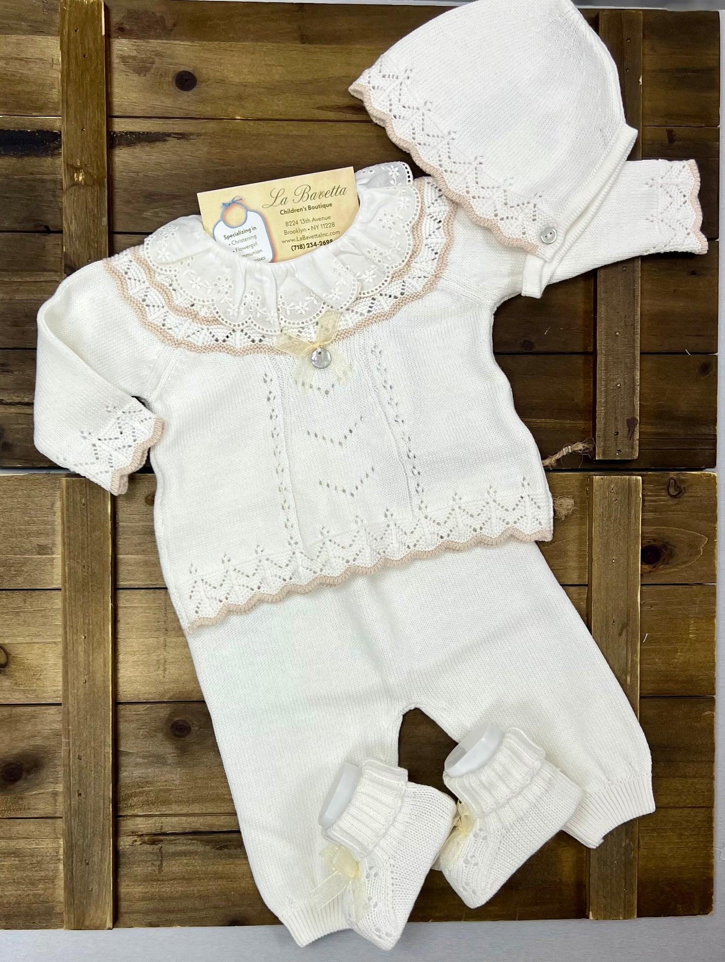 Elegant knit girl take me home set