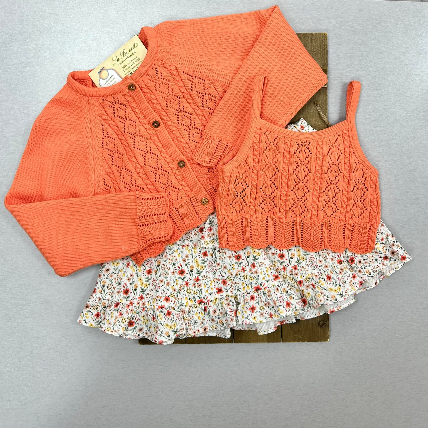 Girls 3pc knit sweater/skirt set Dk456