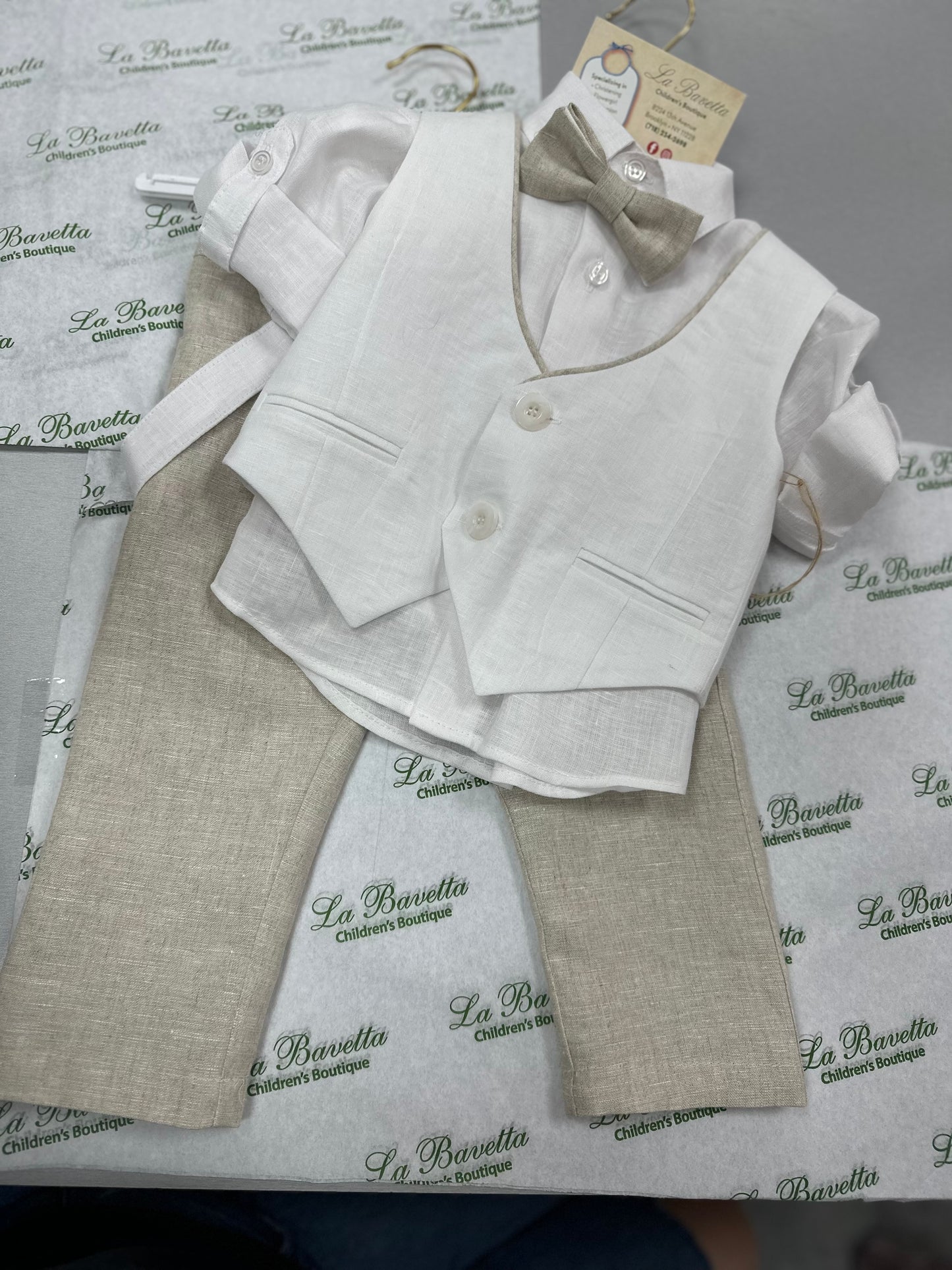 Dolce bambini 8539 boys linen set