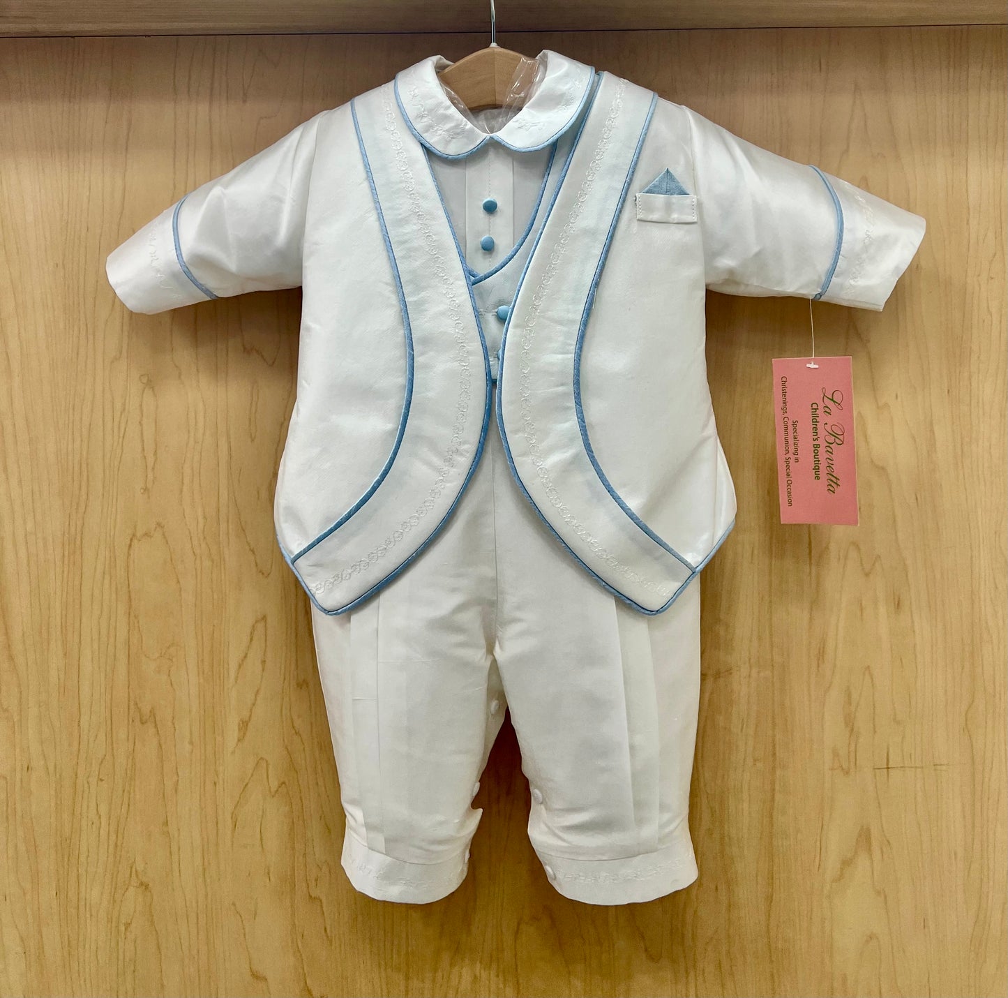 Piccolo Bacio Blue William christening/ Baptism suit