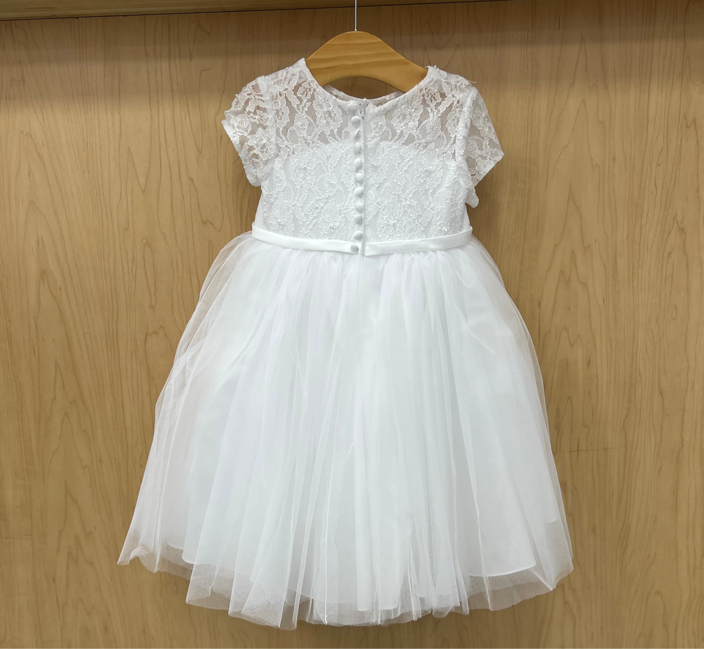 Sarah Louise christening dress white lace top
