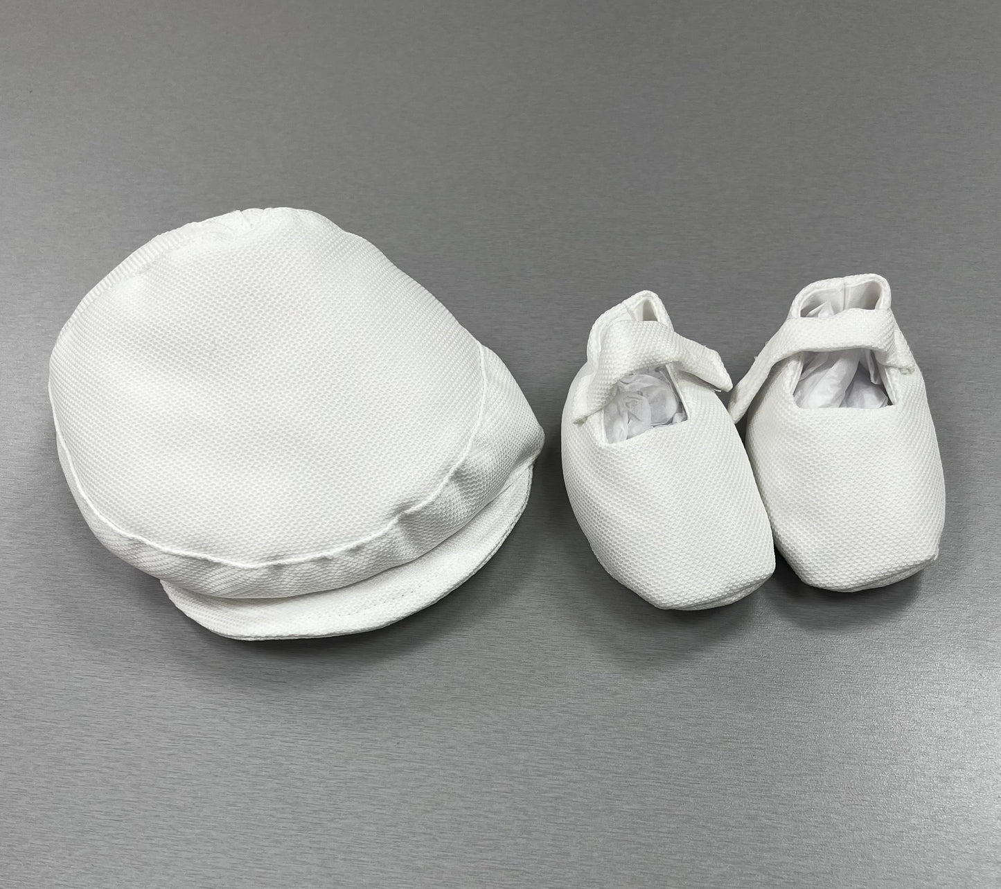 Dolce Bambini cathedral length boys christening / baptism gown with removable coat