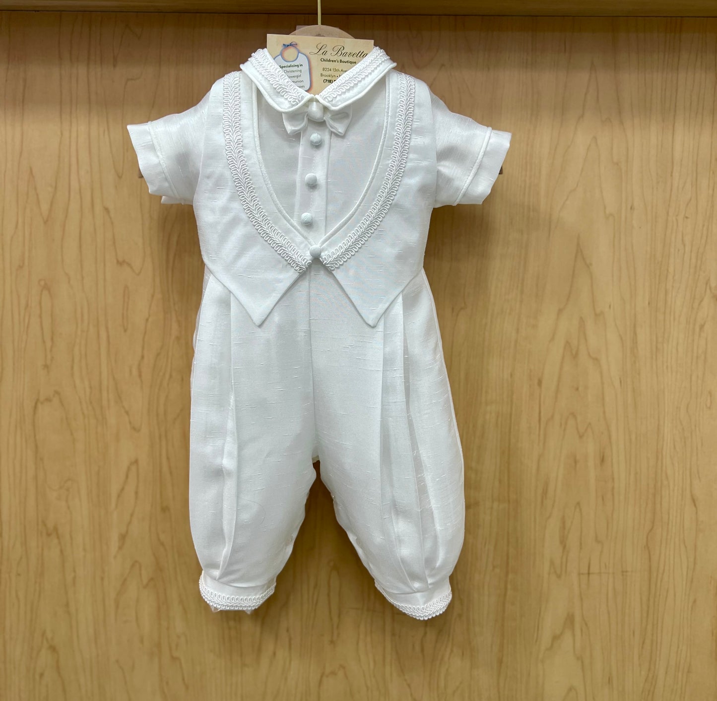 Piccolo Bacio Frankie christening/Baptism suit