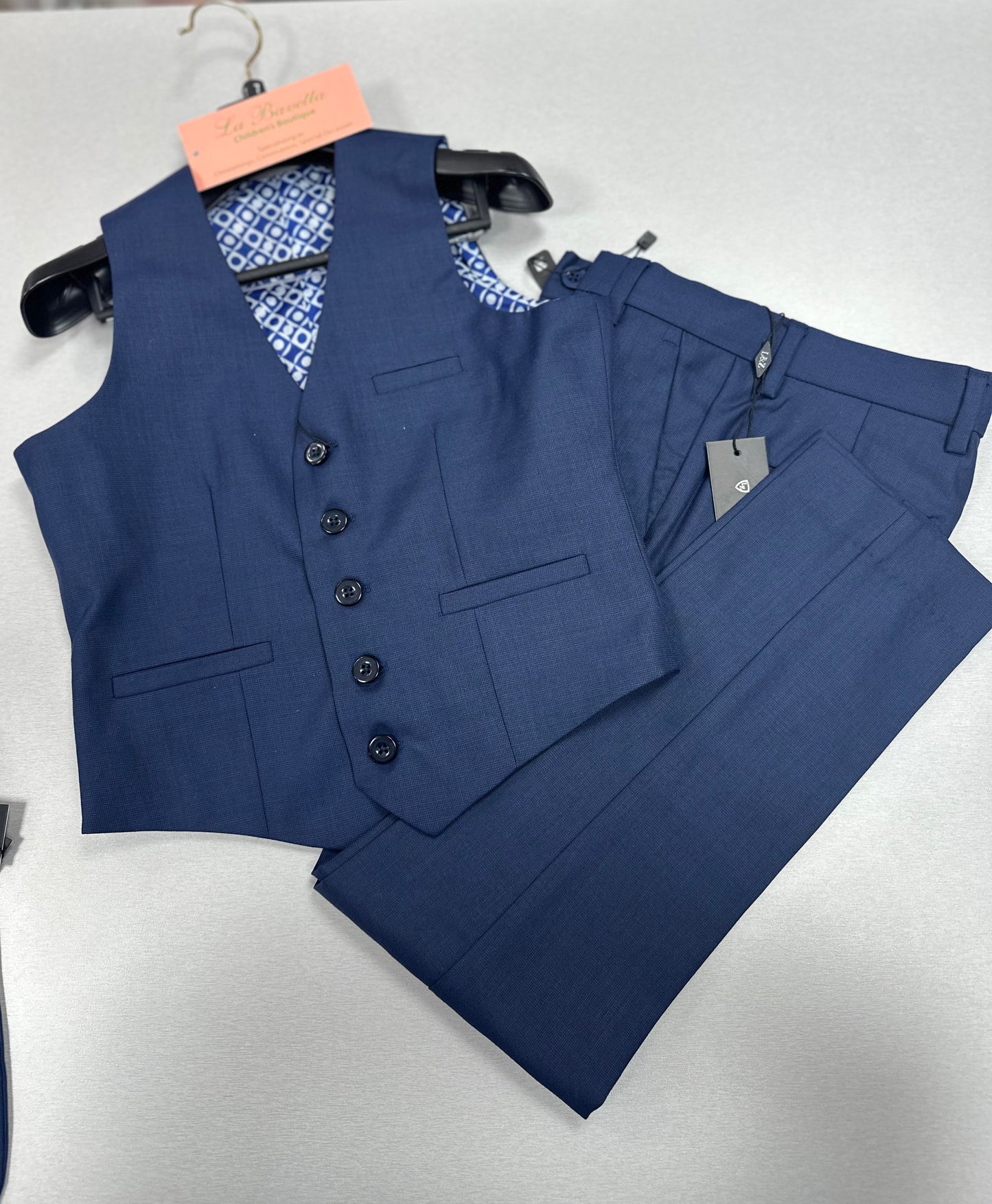 Leo & Zachary blue communion boys suit