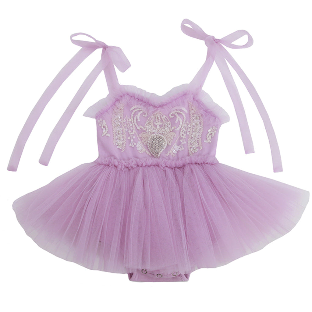 Ooh la la couture Violet Baby Onsie Dress