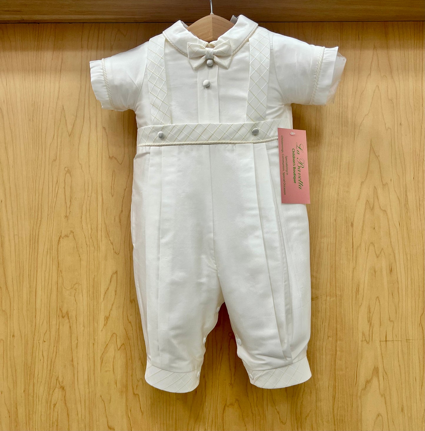 Favio babtism suit 100% silk piccolo Bacio