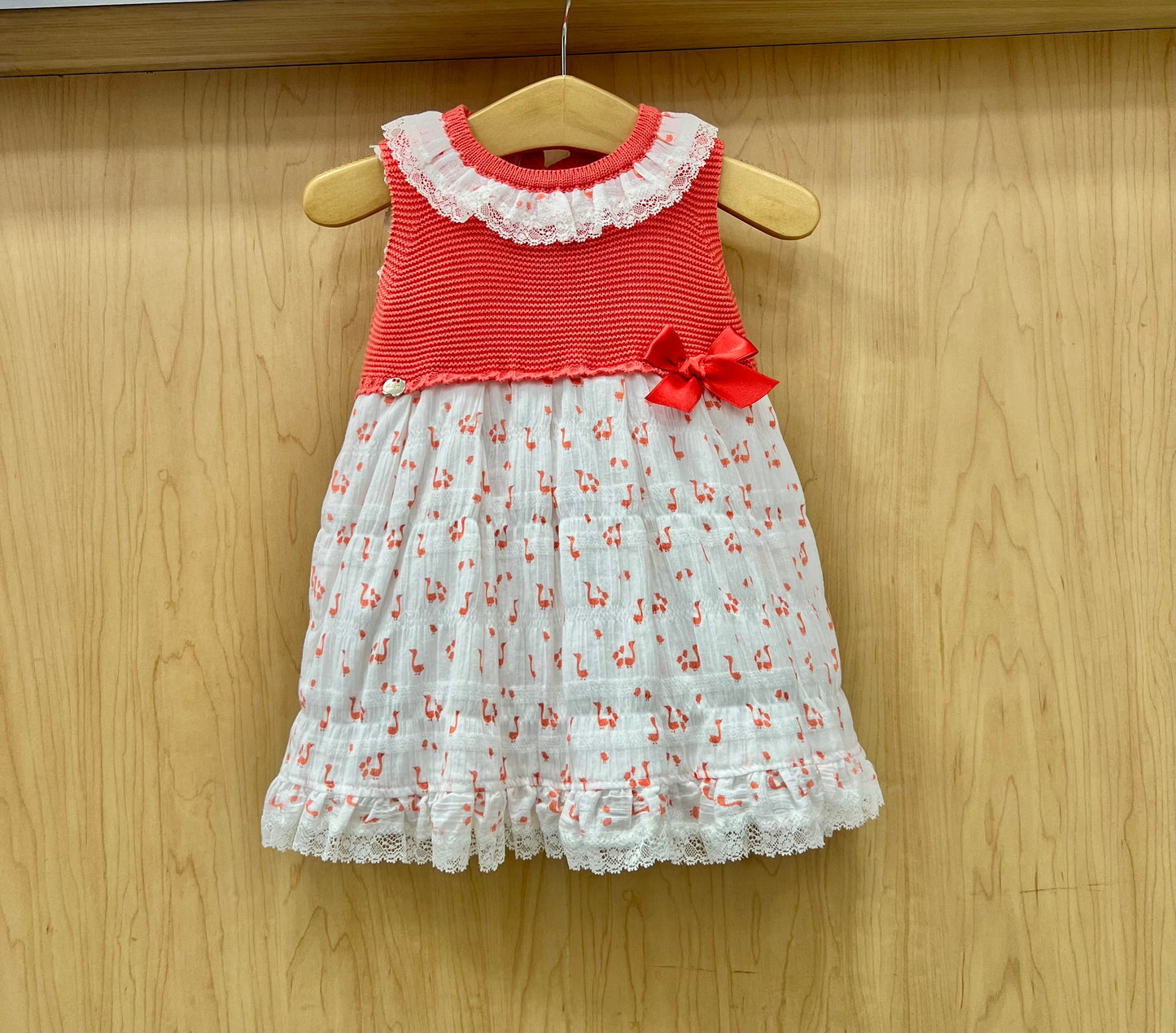 Cotton Knit coral Dress