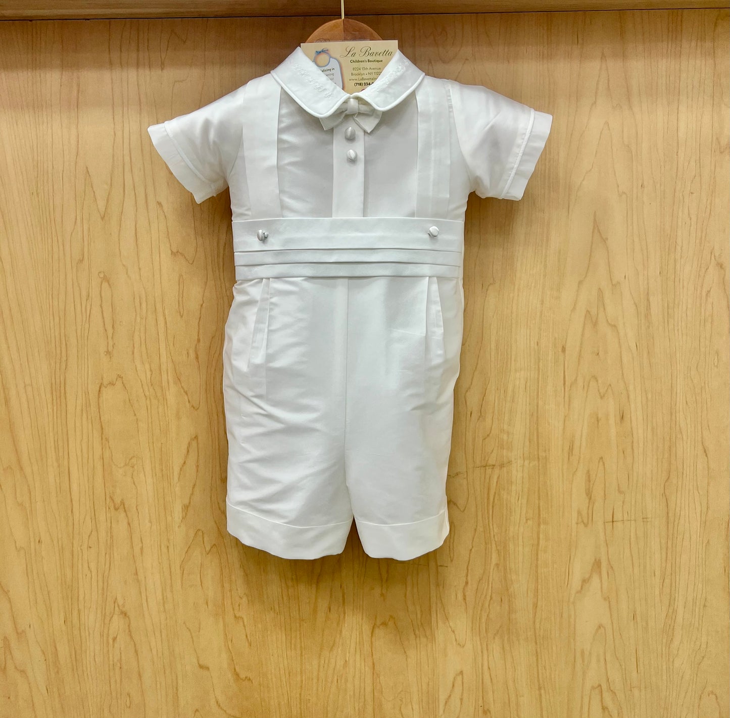 Robert shorts christening suit
