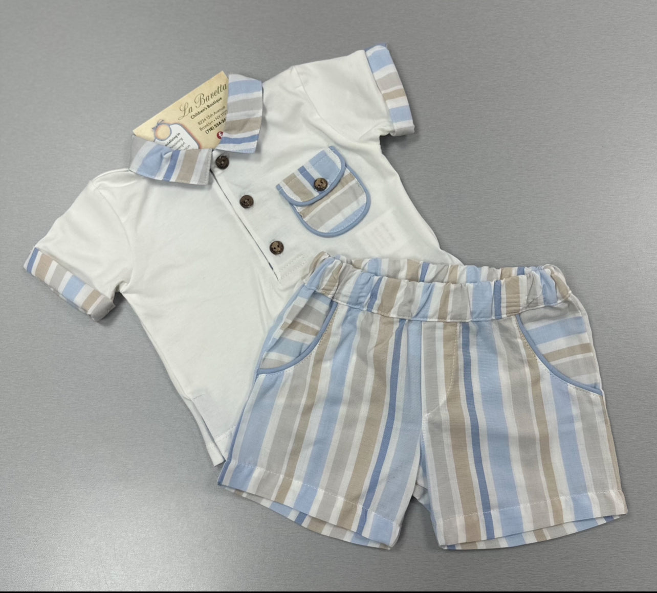 2 pc Baby Boy Wear | La Bavetta | Children's Boutique in Brooklyn, NY
