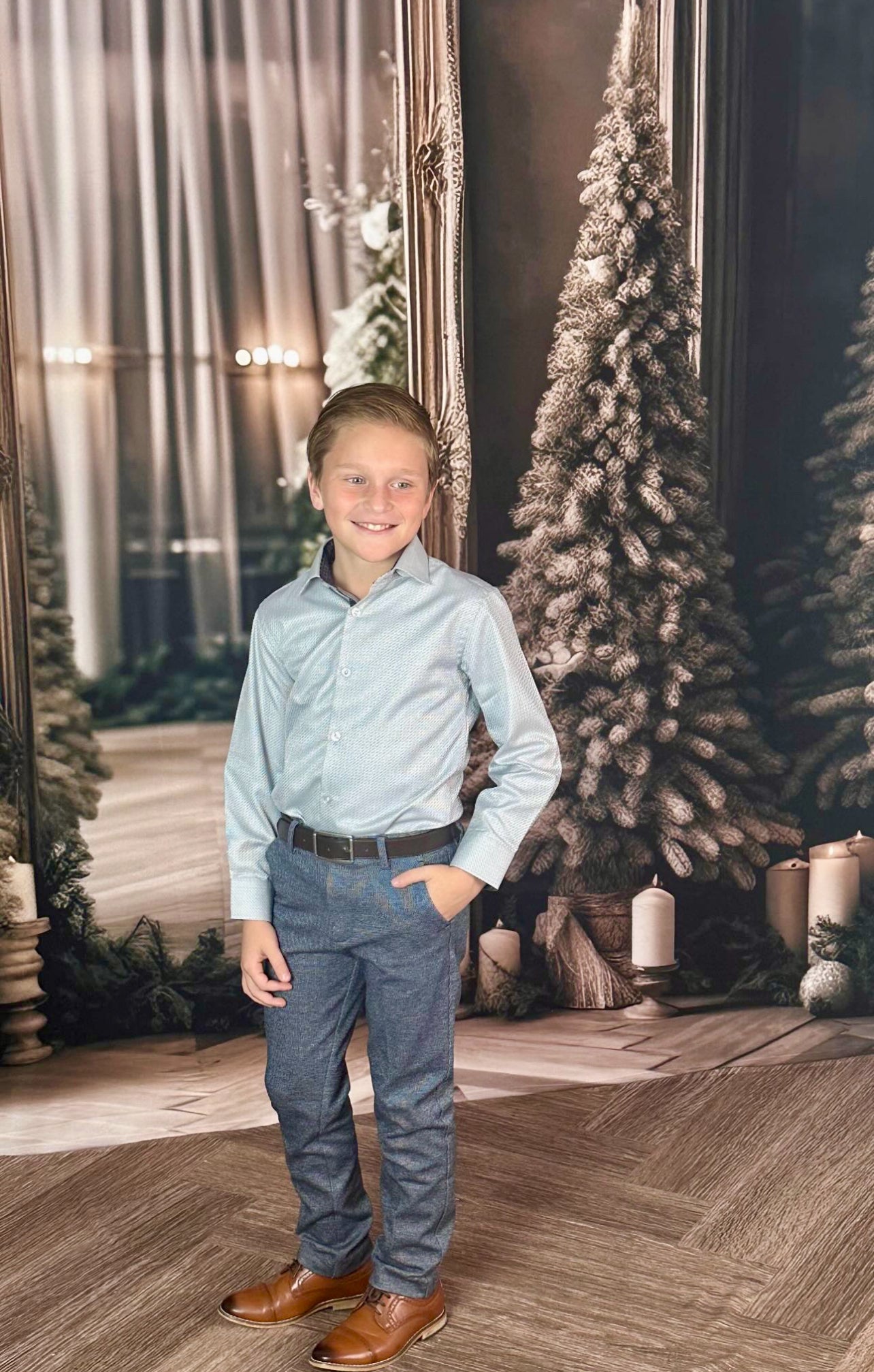 2pc Boys button down pants set