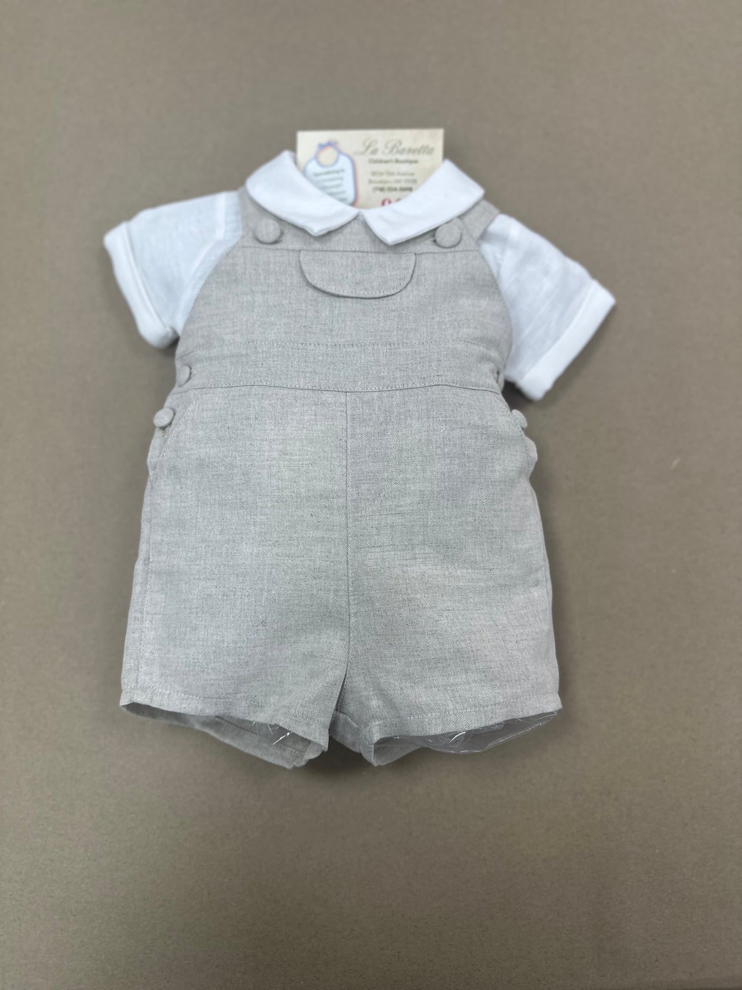 DBV24608 boys linen romper