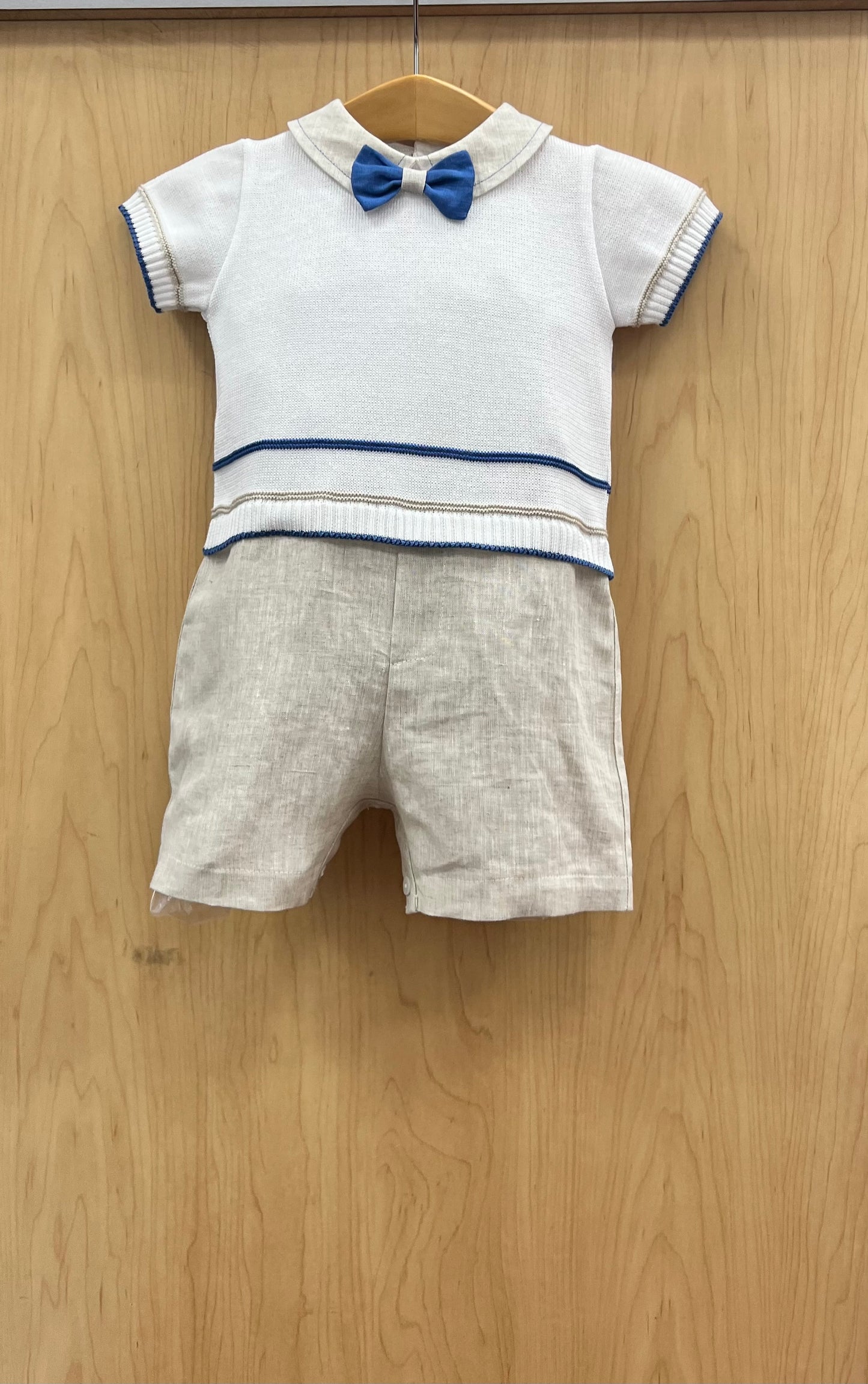 Bimbalo Boys Linen and Knit Romper 7155