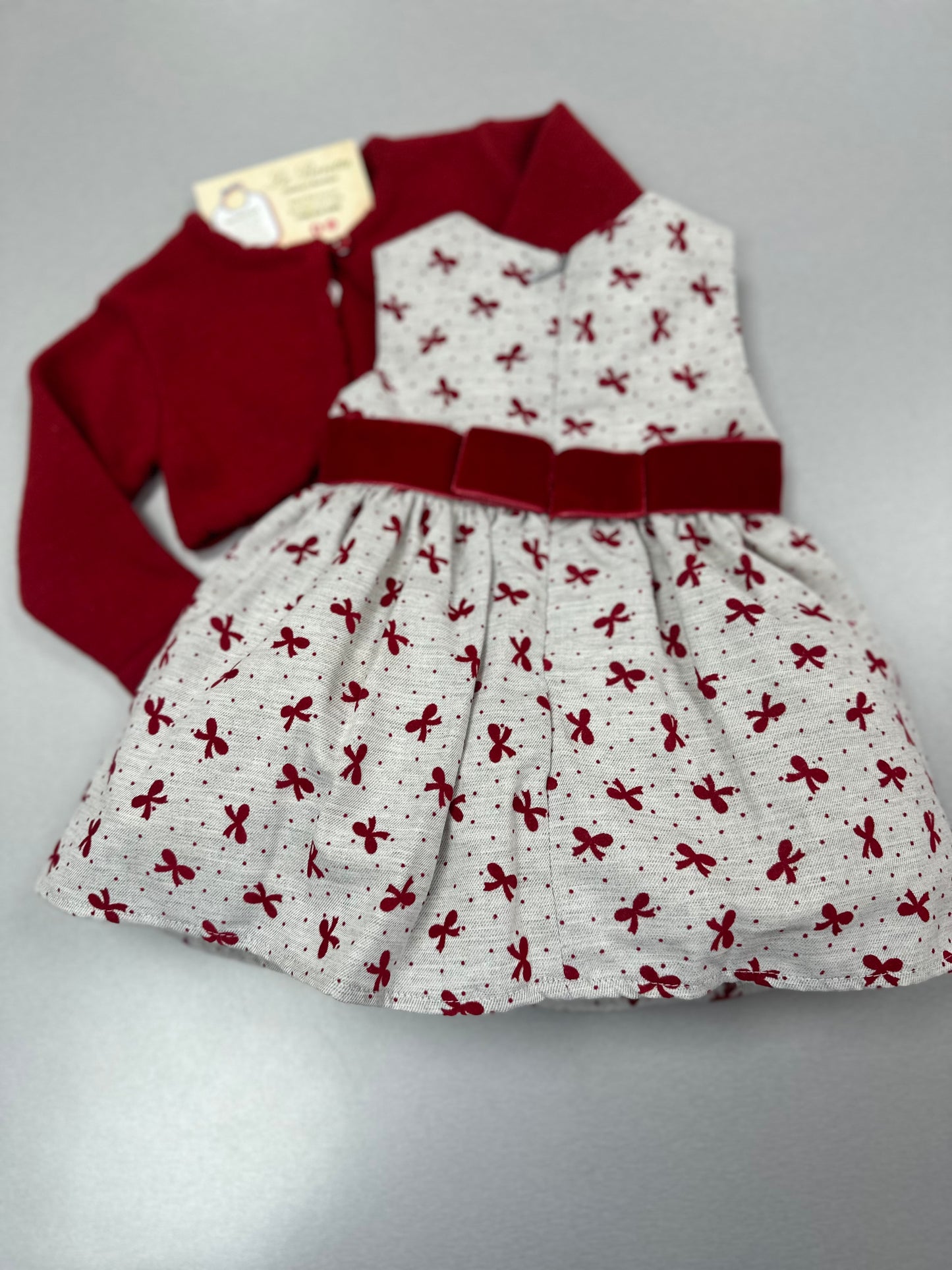 Baby dress with Red sweater