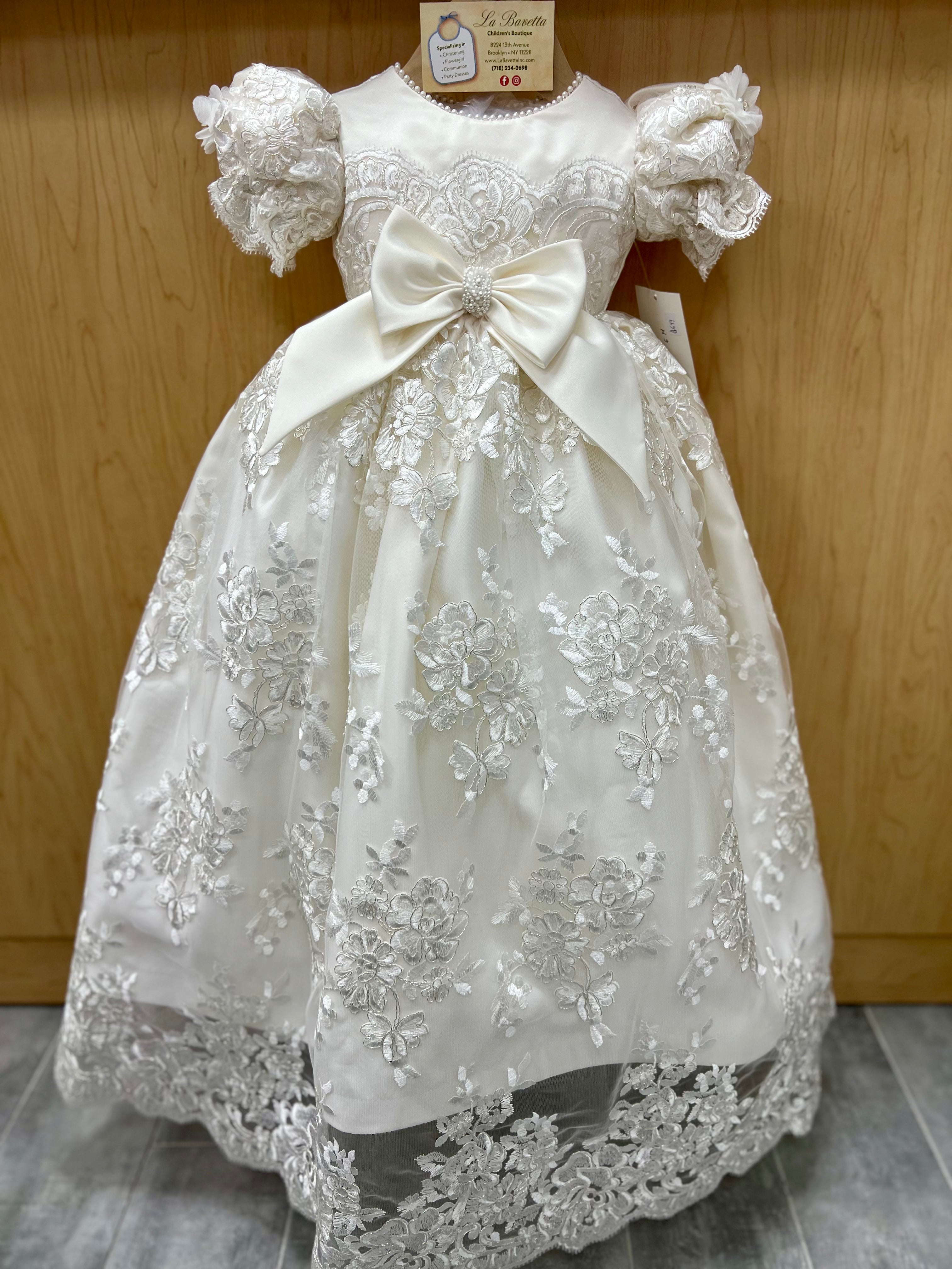 fitted lace wedding dress Shop Lily Christening Gown main image 1