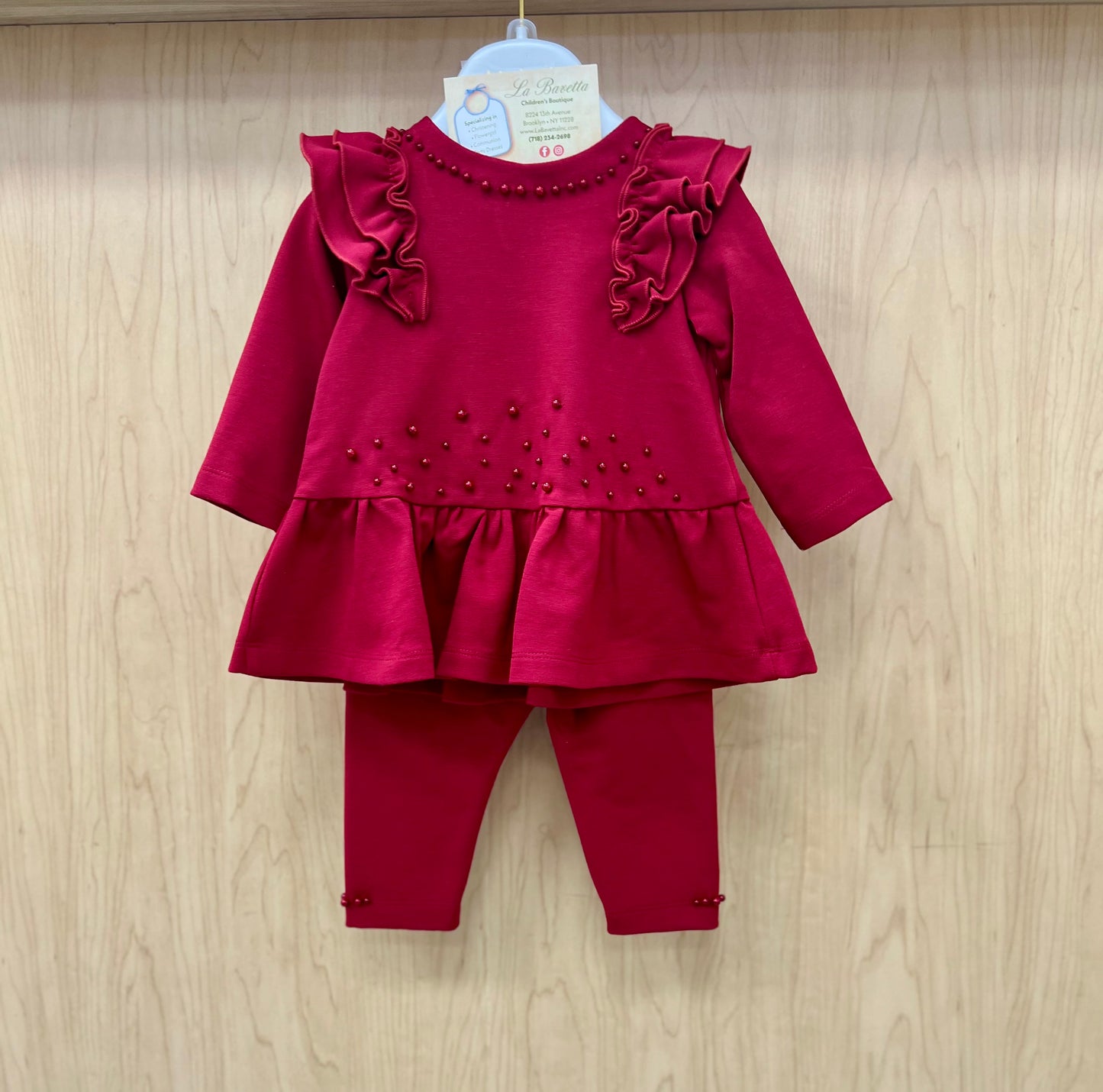 Bimbalo 2pc Red pants set made in Italy
