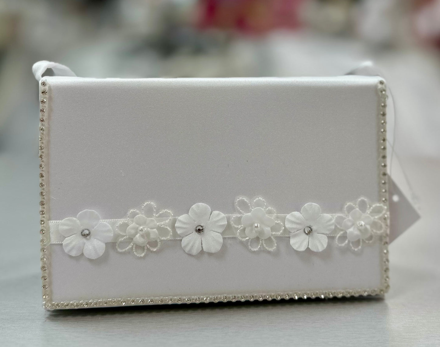 Girls White Satin Purse | Communion Accessories | Brooklyn Shopping | La Bavetta