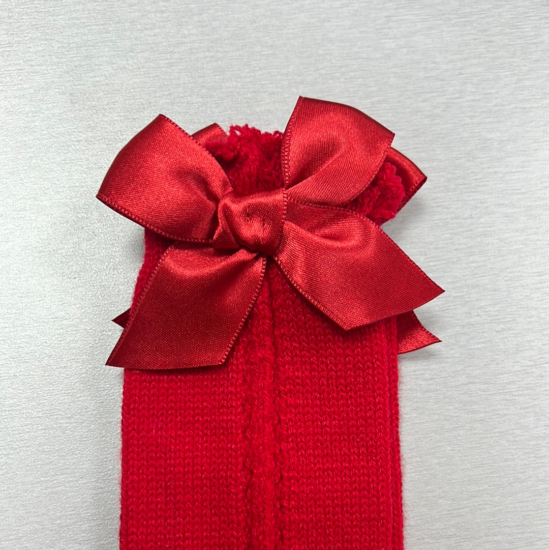 J6216 red knee high socks Juliana