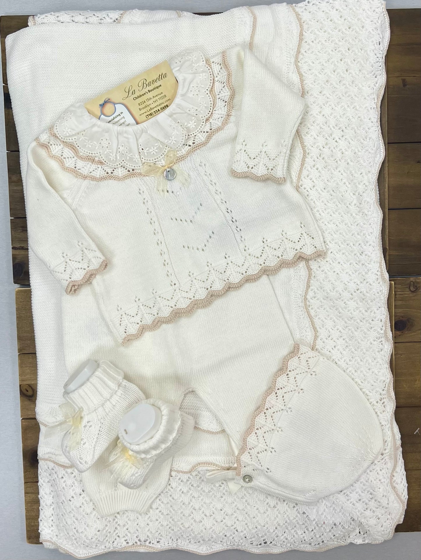 Elegant knit girl take me home set