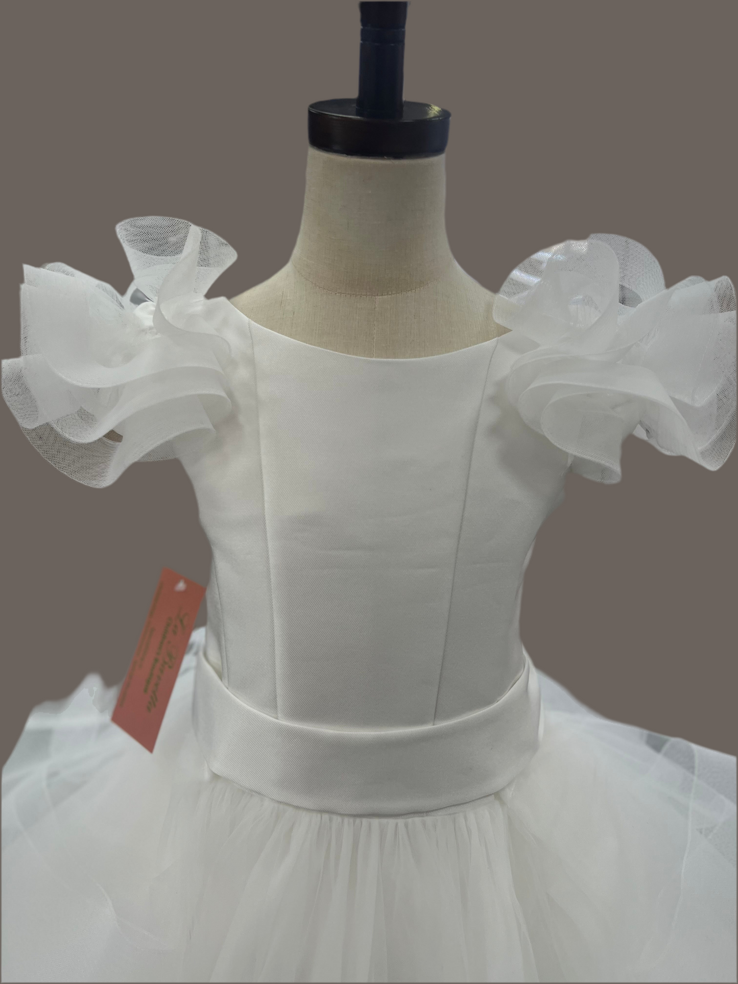 Ruffle Tulle Michelina Bimbi communion Dress made in Italy
