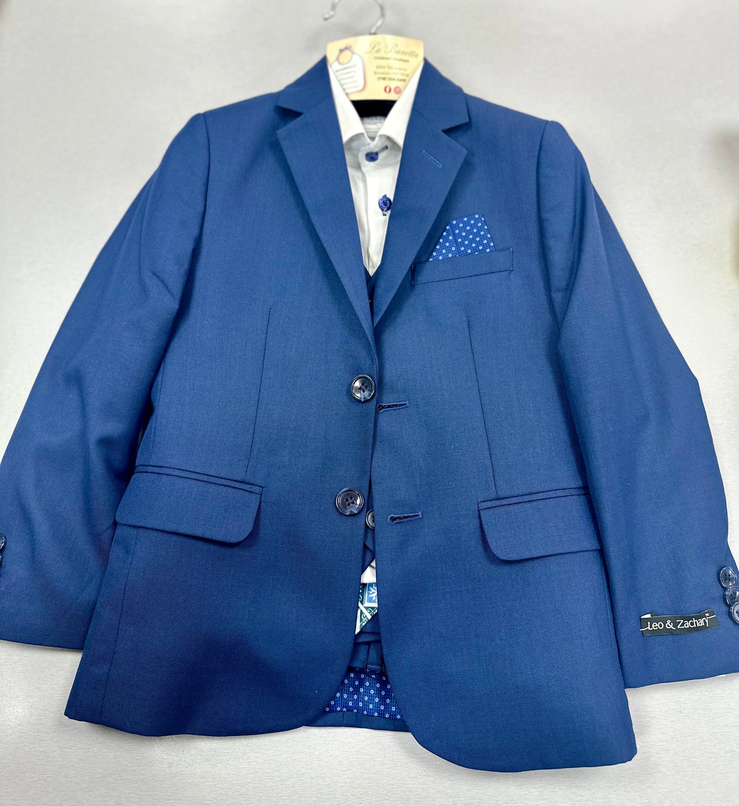 Leo & Zachary Blue communion suit BLZ 5408